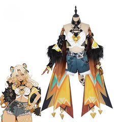 Halloweez Xilonen Cosplay Costume - Sexy Natlan Panthera Ocelota Women's Suit for Halloween Party - Halloweez