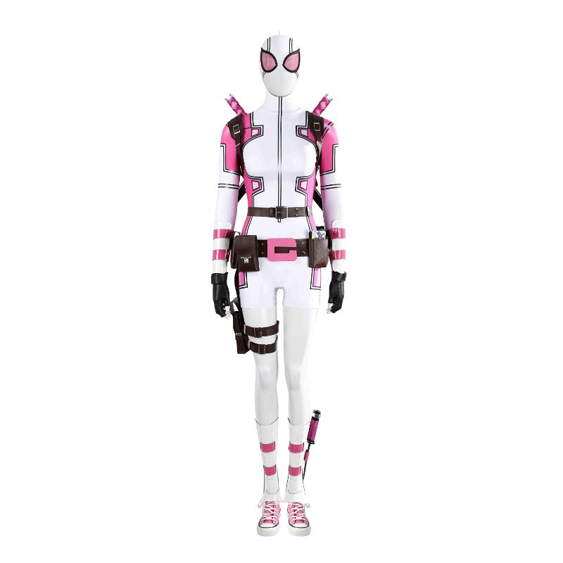 Halloweez Gwenpool Cosplay Costume - Comic Gwen Poole Halloween Suit for Women and Men