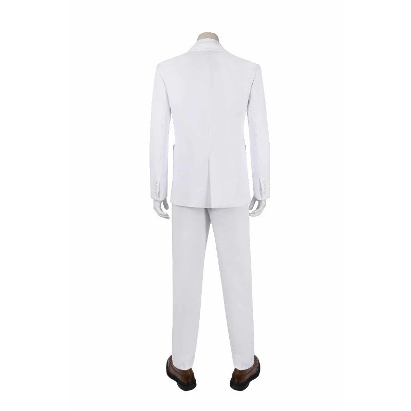 Halloweez Joker 2 Arthur Fleck White Cosplay Costume Full Set - Suit, Shirt, Vest, Pants, Tie