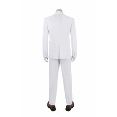 Halloweez Joker 2 Arthur Fleck White Cosplay Costume Full Set - Suit, Shirt, Vest, Pants, Tie