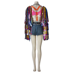 Halloweez Harley Quinn Rainbow Cosplay Costume - Top-Level Halloween Outfit