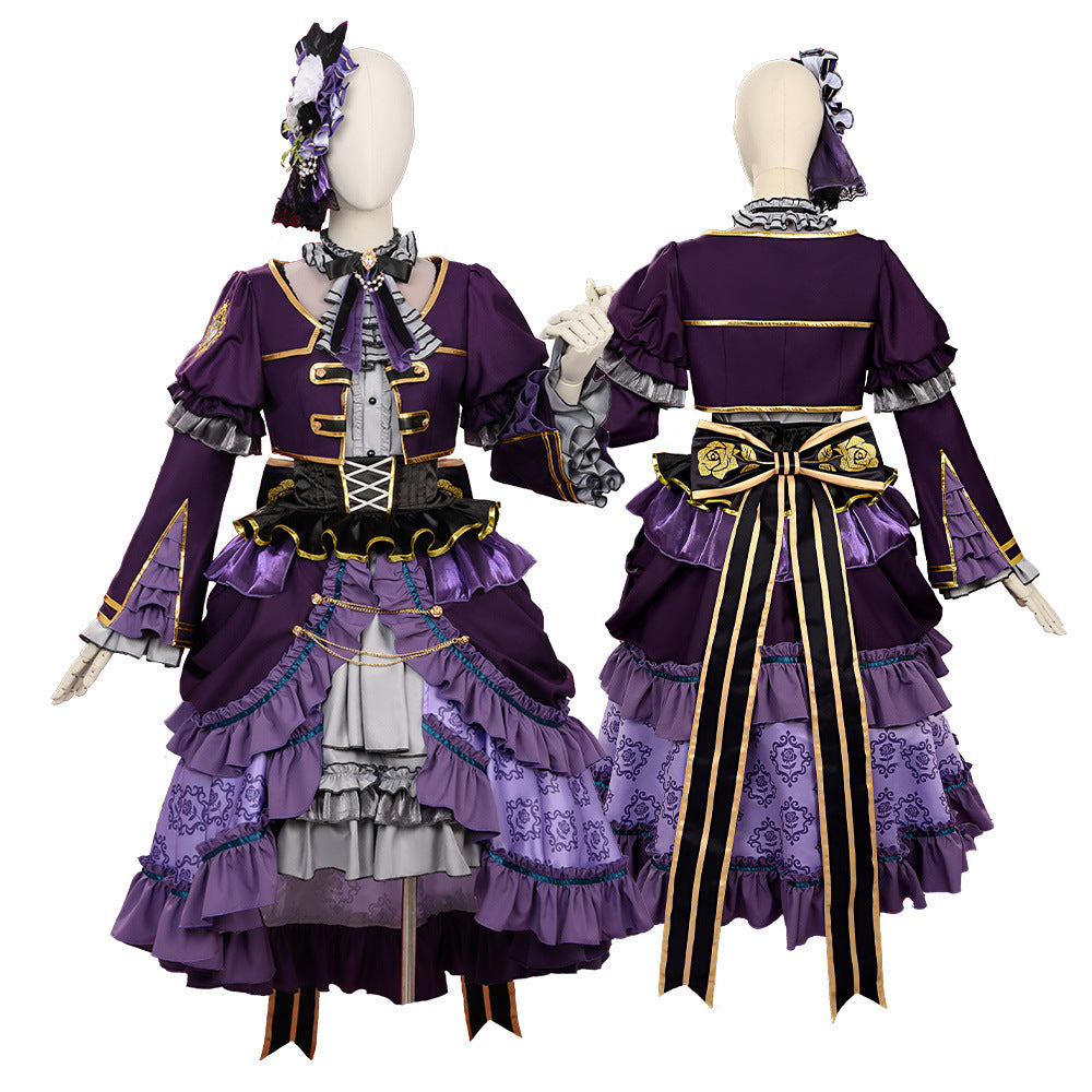 Bangdream Roselia Platinum Rinko 2D Cos Anime Game Costume Women's Outfit - Halloweez