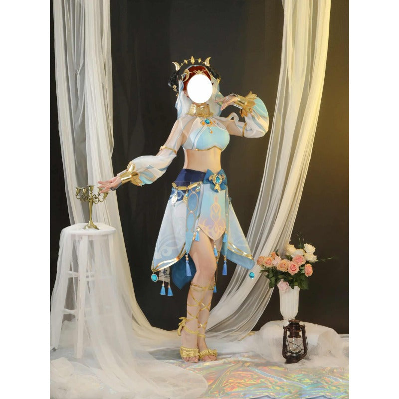 Costume de cosplay Nilou d'Halloween - Ensemble de danse exquis pour femmes