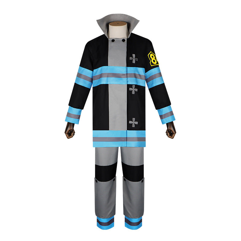 Fire Force Cosplay Firefighter Suit Male Version 8th Company Shinra Kusakabe Anime Costume