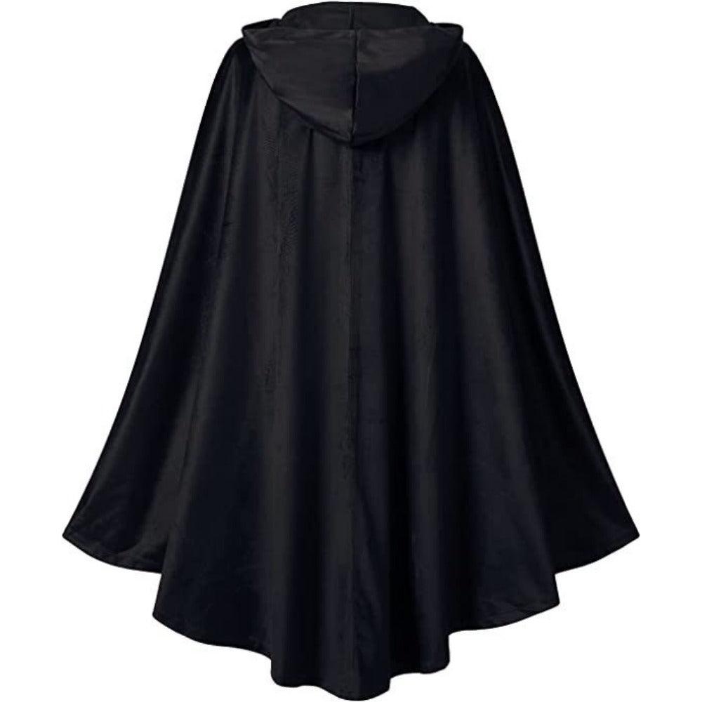 Medieval Deer Suede Cloak Halloween Vintage Battle Warrior Magic Robe Cosplay Costume - Halloweez