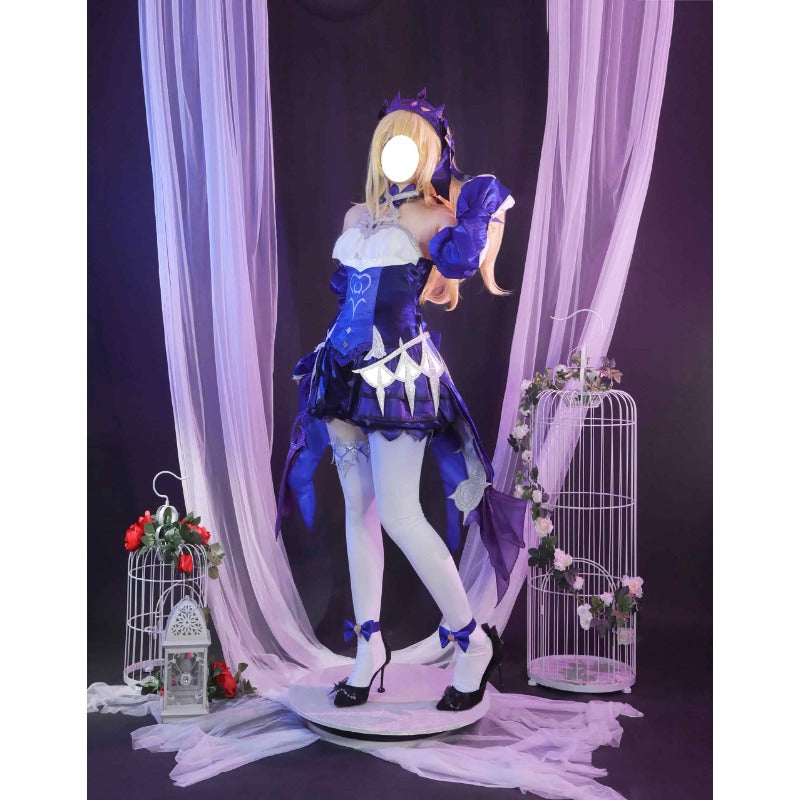 Halloweez Fischl Cosplay: Costume de robe sexy Immernachtstraum