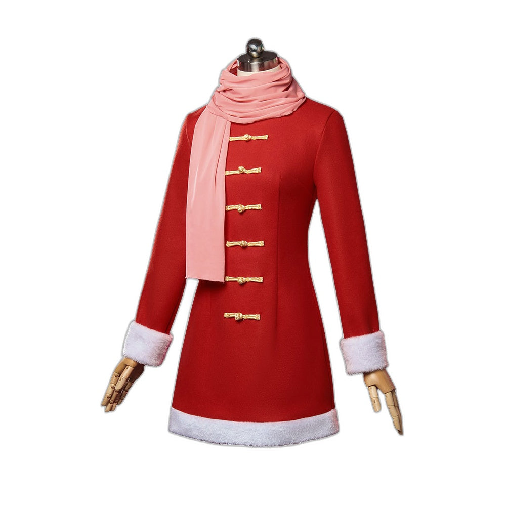 Gintama Kagura Winter Cosplay Costume Anime Full Set - Halloweez