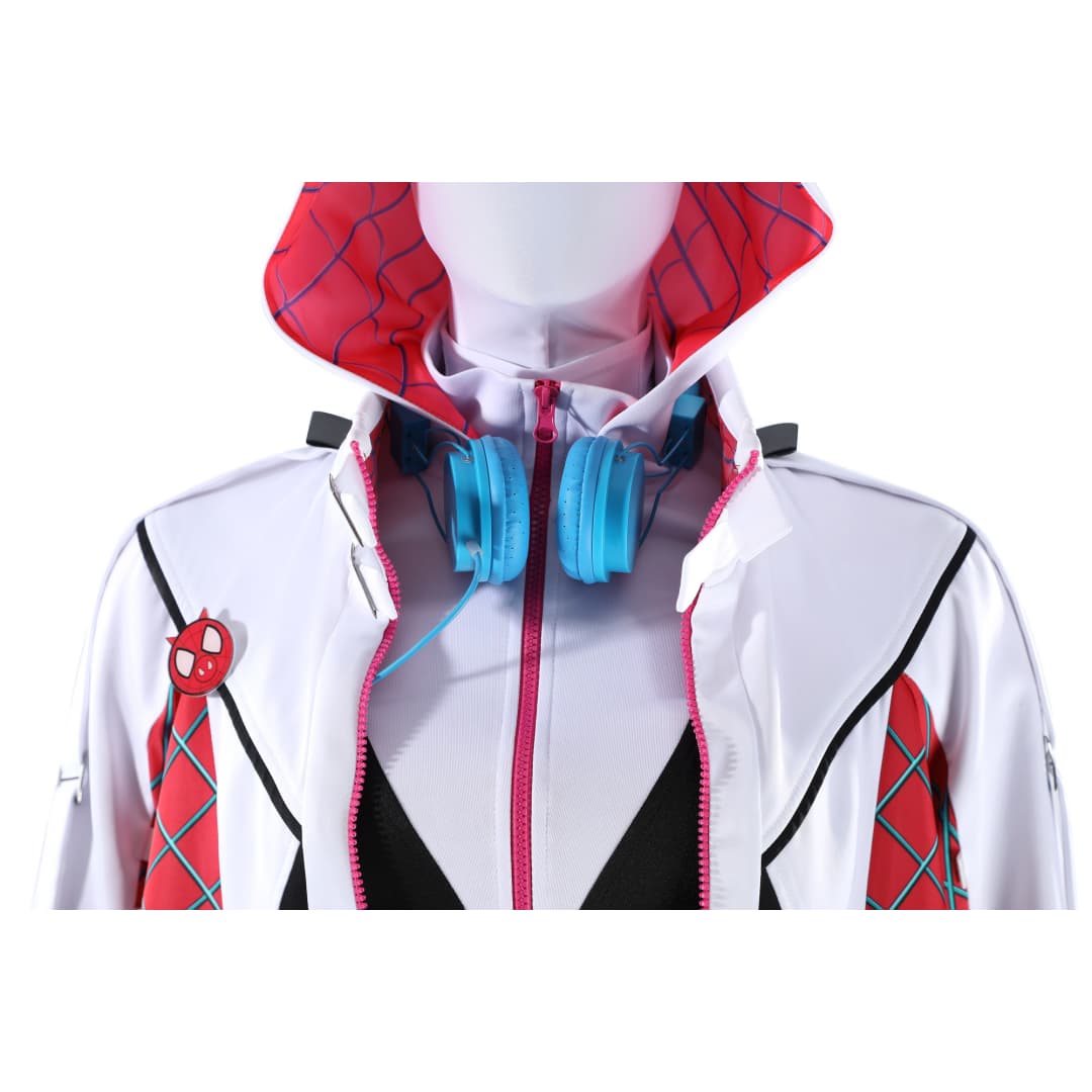 Spider-Man: Across the Spider-Verse Gwen Stacy Ghost-Spider Cosplay Costume - Halloweez