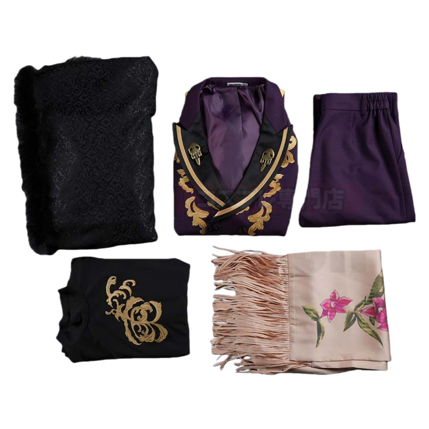 Tokyo Revengers AU Gray Valley Orchid Cosplay Costume with Fur Collar - Complete Cospaly Outfit for Anime Conventions - Halloweez