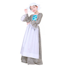 Halloweez Kids Pioneer Prairie Colonial Maid Costume