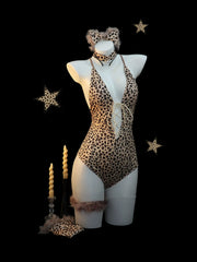 Leopard Princess Cosplay Costume,Custom Outfit for Halloween & Party