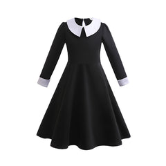 Wednesday Addams Cosplay Dress for Girls - The Addams Family Movie Costume - Halloweez