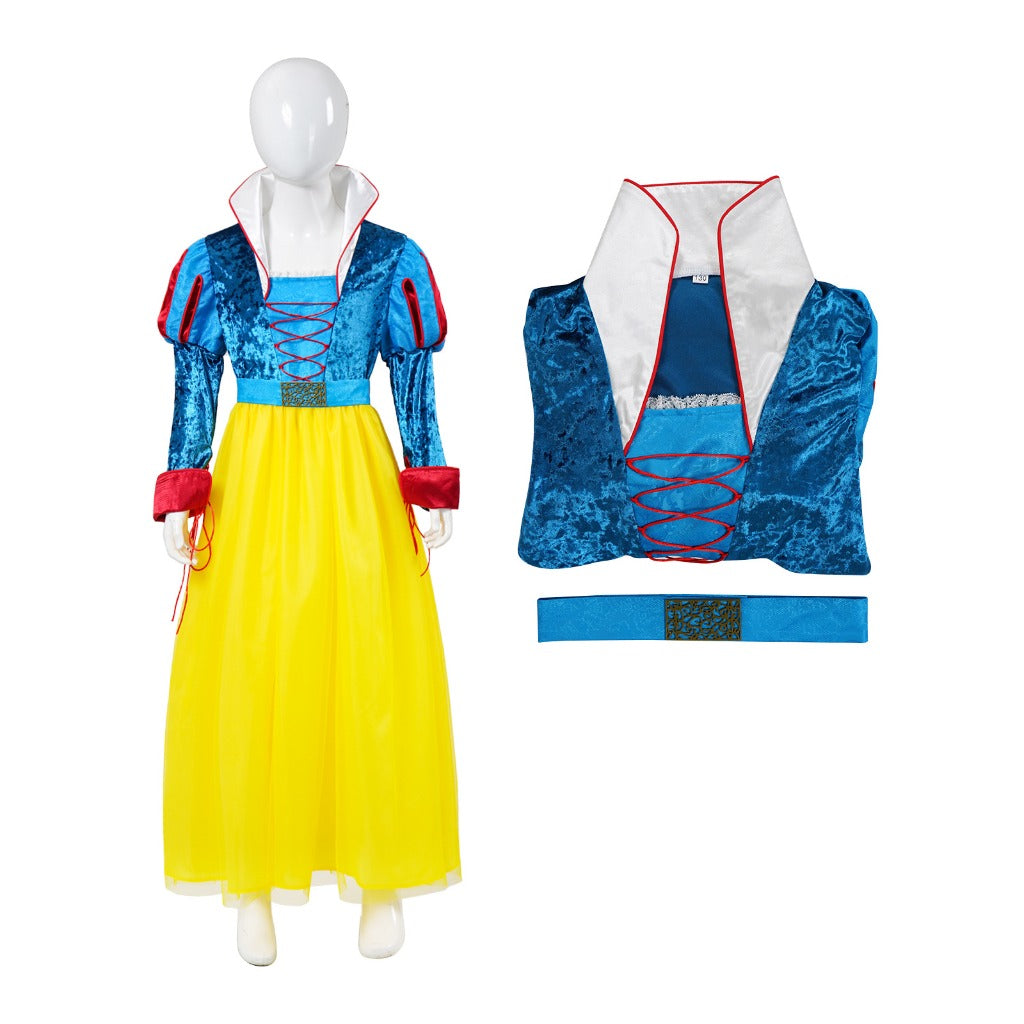Snow White Costume for Adult, Kids Princess Roleplay Dress Outfit - Halloweez