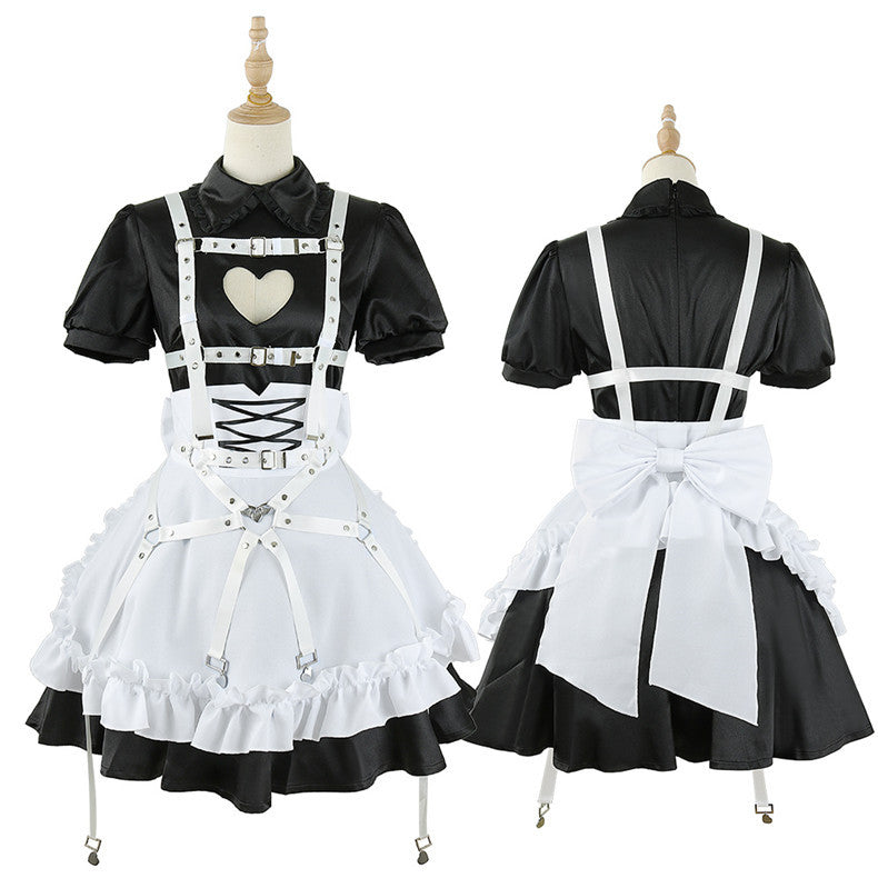 Rainbow Club VTuber Demon Realm Lilith Maid Costume Anniversary 2D Anime Cosplay Outfit Set - Halloweez