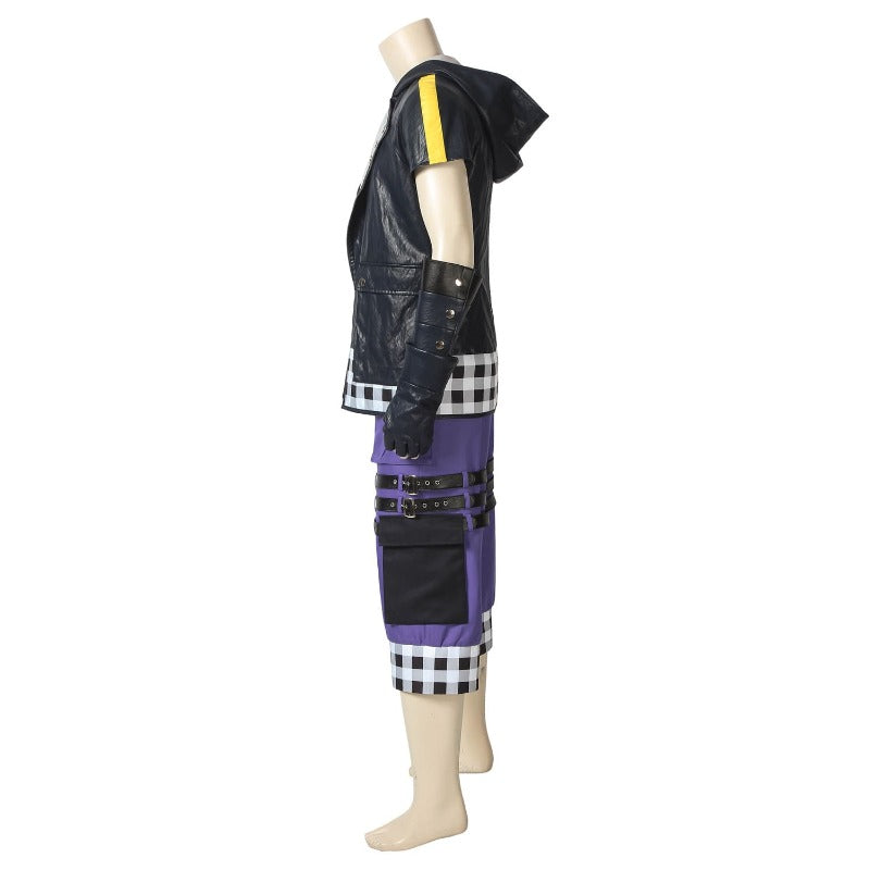 Halloweez Riku Cosplay Costume - Premium Black Jacket Uniform Coat