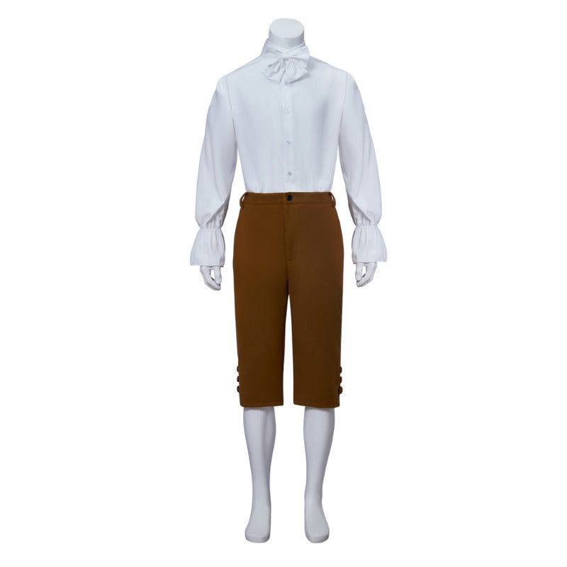 Nueva levita marrón del siglo XVIII: traje de cosplay eduardiano de estilo militar colonial para Halloween