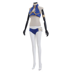 Elastic Li Sexy Swimsuit Cosplay Costume - Two - Piece Game Cosplay Outfit - Coscosmos