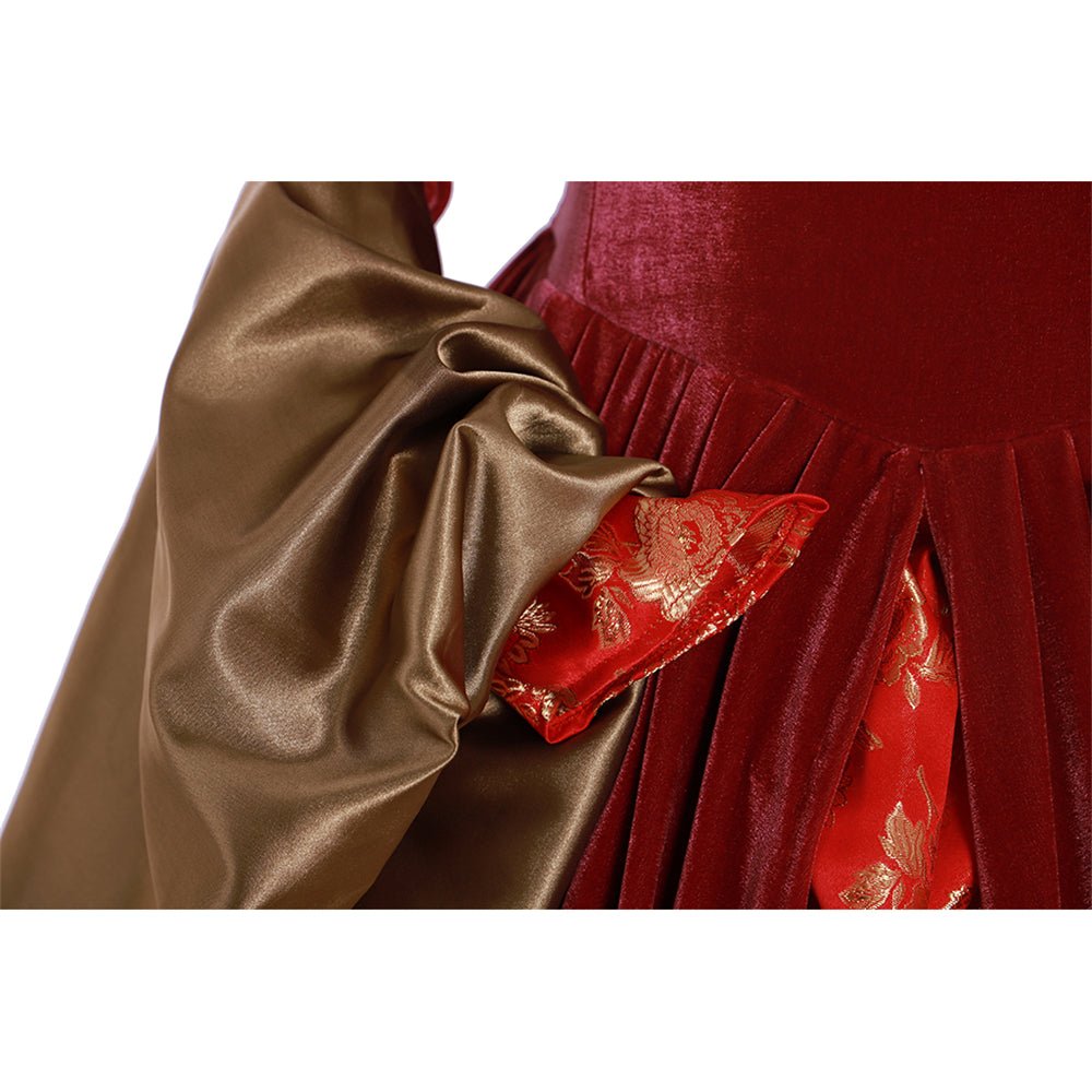 Halloweez Tudor Era Red Dress | Anne Boleyn Inspired Costume | Historical Cosplay Gown - Halloweez