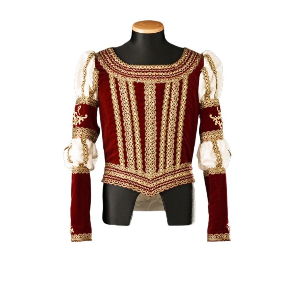 Elizabethan Tudor Prince Cosplay Costume - Renaissance Uniform Tops for Ballet & Theater | Coscosmos Medieval Series - Coscosmos