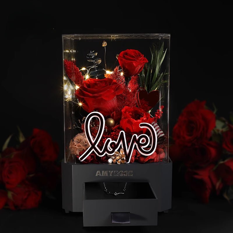 Enchanted Eternal Rose Bluetooth Display - A Romantic Gift for Weddings, Valentine's Day, Birthdays, and Anniversaries - Coscosmos