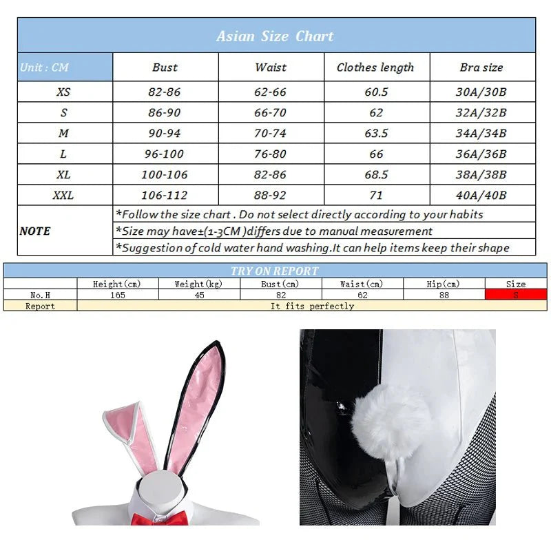 Enoshima Junko Bunny Girl Costume Danganronpa Cosplay Sexy Women Jumpsuit Enoshima Junko Cosplay Costume Full Set - Coscosmos