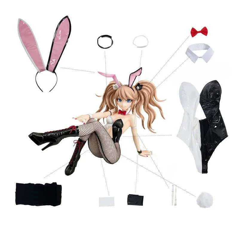 Enoshima Junko Bunny Girl Costume Danganronpa Cosplay Sexy Women Jumpsuit Enoshima Junko Cosplay Costume Full Set - Coscosmos