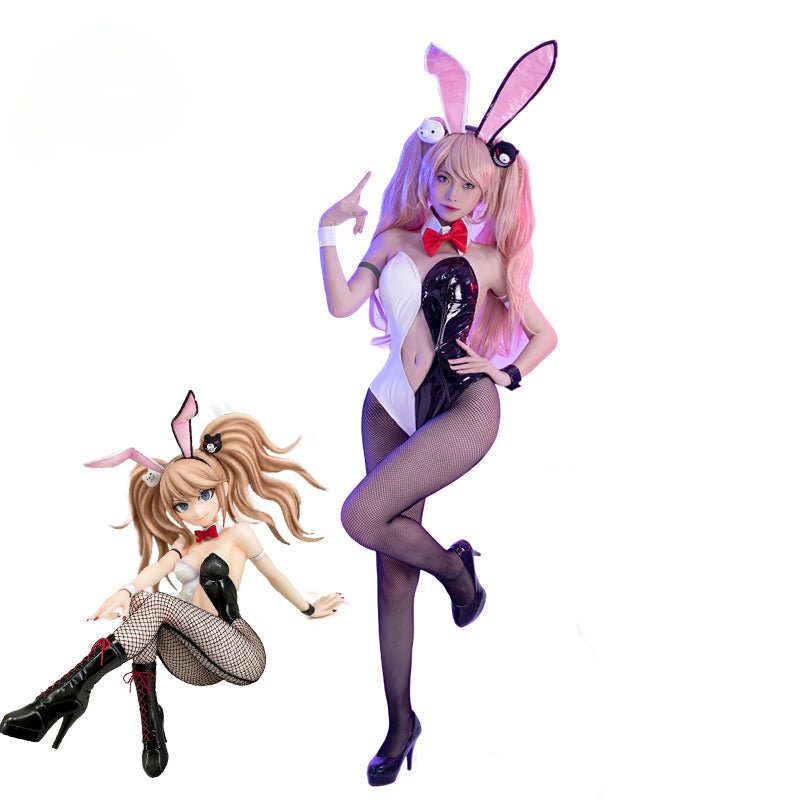 Enoshima Junko Bunny Girl Costume Danganronpa Cosplay Sexy Women Jumpsuit Enoshima Junko Cosplay Costume Full Set - Coscosmos