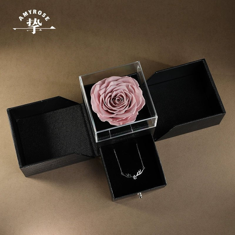 Eternal Bloom Gift Box with Roses and Carnations – Perfect for Birthday, Romantic Occasions - Coscosmos