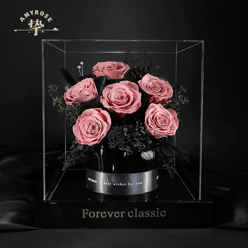 Eternal Flower Bouquet - Luxurious Real Flowers for Home Decor, Celebrations, Christmas, Weddings, and Birthdays - Coscosmos