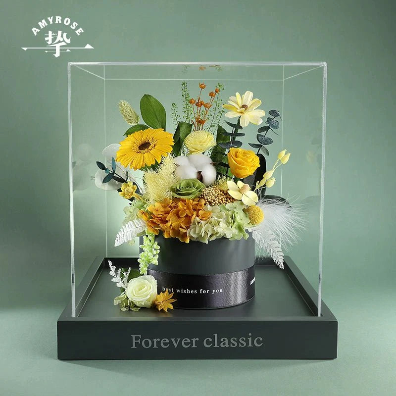 Eternal Flower Bouquet - Luxurious Real Flowers for Home Decor, Celebrations, Christmas, Weddings, and Birthdays - Coscosmos