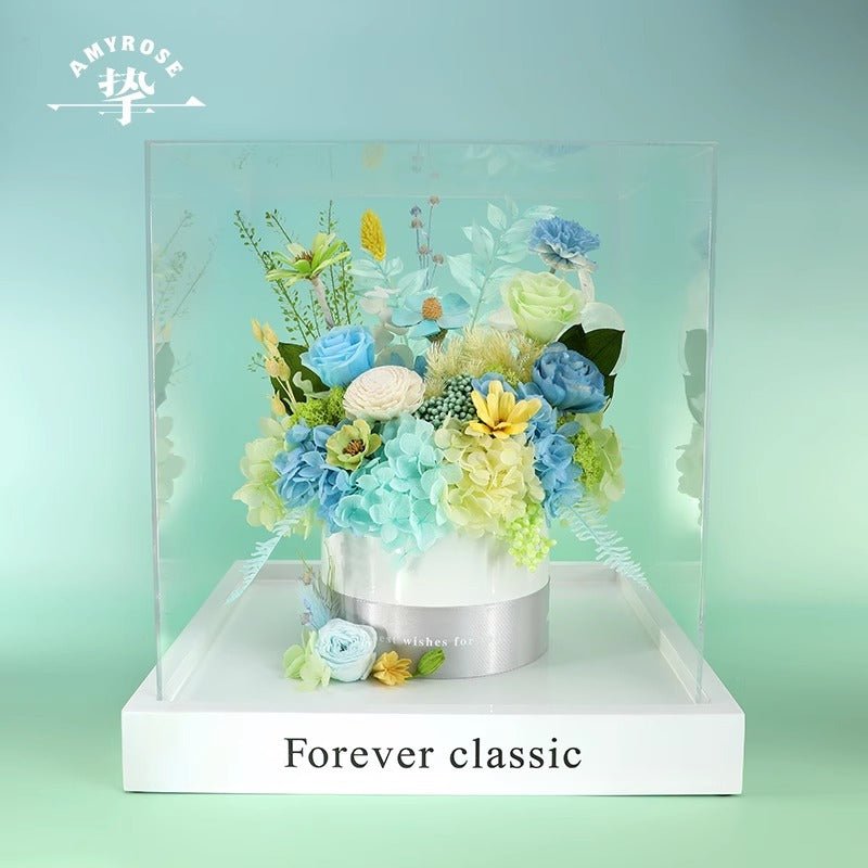 Eternal Preserved Flower Bouquet - Elegant Real Flower Decor for Homewarming, Weddings, Birthdays, and Gift for Her - Coscosmos