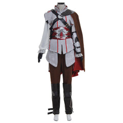 Ezio Auditore da Firenze Cosplay Costume | Assassin Robes with Black Cape Outfit - Coscosmos