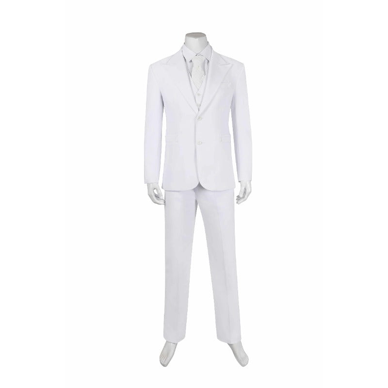 Halloweez Joker 2 Arthur Fleck White Cosplay Costume Full Set - Suit, Shirt, Vest, Pants, Tie