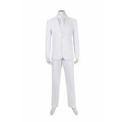 Halloweez Joker 2 Arthur Fleck White Cosplay Costume Full Set - Suit, Shirt, Vest, Pants, Tie