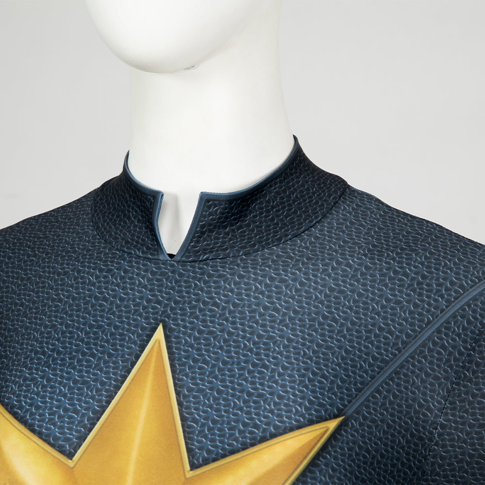 Captain Marvel 2 Carol Danvers Cosplay Costume, Movie Superhero Tight Jumpsuit, Full Set Captain Marvel Team Uniform Outfit for Women - Halloweez