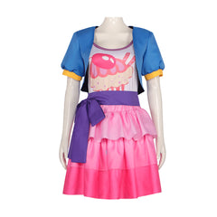 My Little Pony Pinkie Pie Humanized Cosplay Costume Princess Dress Set for Halloween Role Play - Halloweez