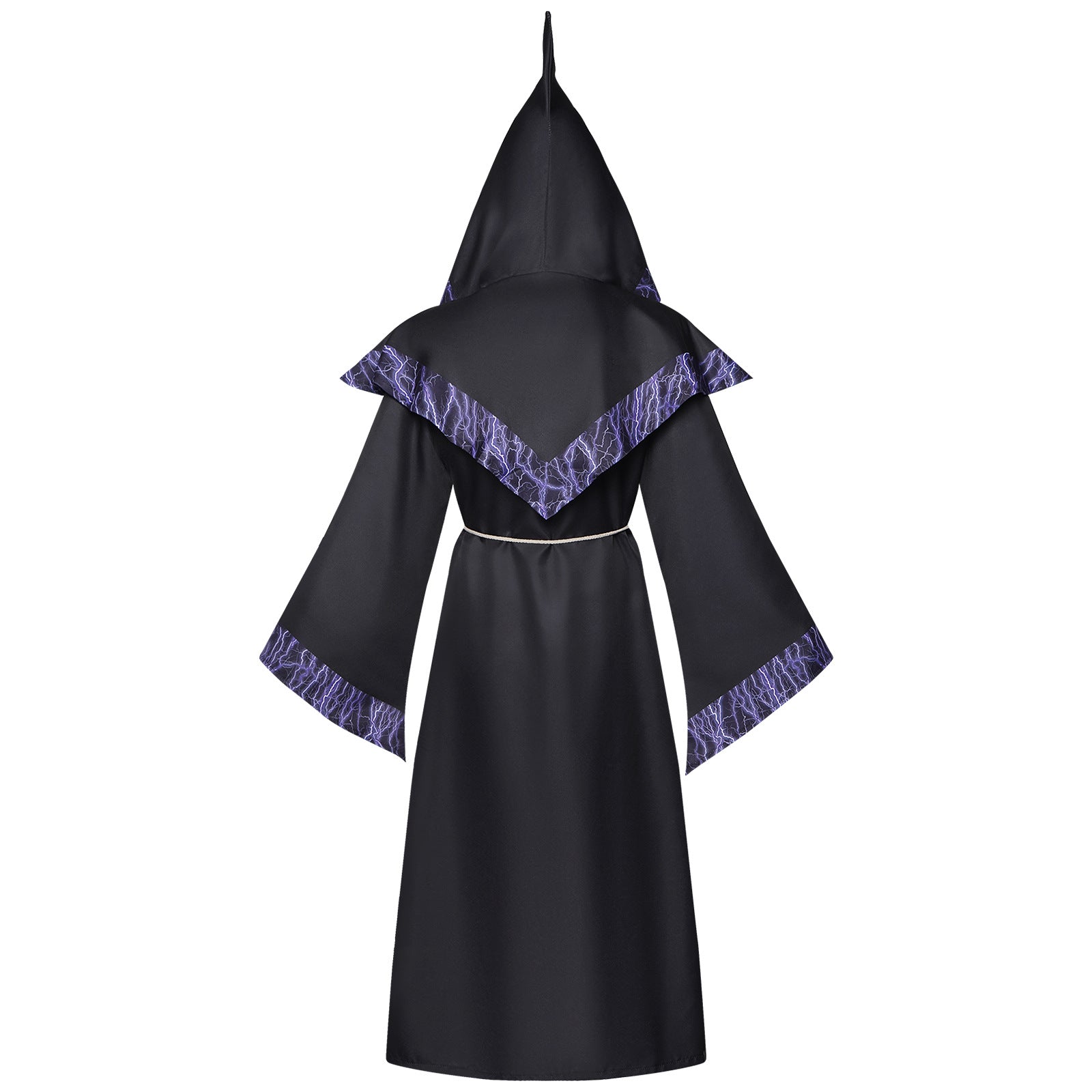 Cross-border Dark Wizard Robe Cosplay Costume Halloween Medieval Wizard Hooded Cape Stage Performance Outfit - Halloweez