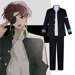 Windproof Boys cosplay costume Wind Chime High School Uniform Cosplay Bad Boy Outfit for Sakura Haruka, Suo Hayate - Halloweez
