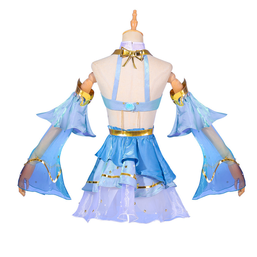 Adoptez la chanteuse aux yeux étoilés avec le maillot de bain Halloweez Seraphine Ocean Song Skin - Parfait pour les fêtes de cosplay et d'Halloween