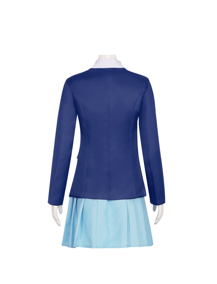 Slam Dunk Akagi Haruko Cosplay Costume School Uniform JK Outfit with Pleated Skirt - Halloweez