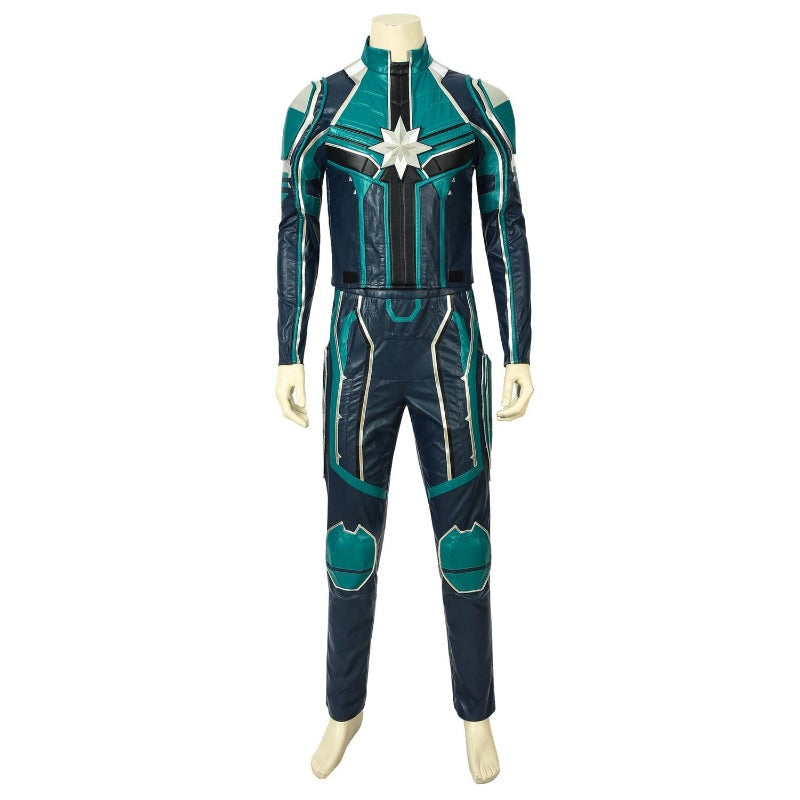 Halloweez Star Force Captain Marvel Cosplay Costume - High-Quality PU Leather