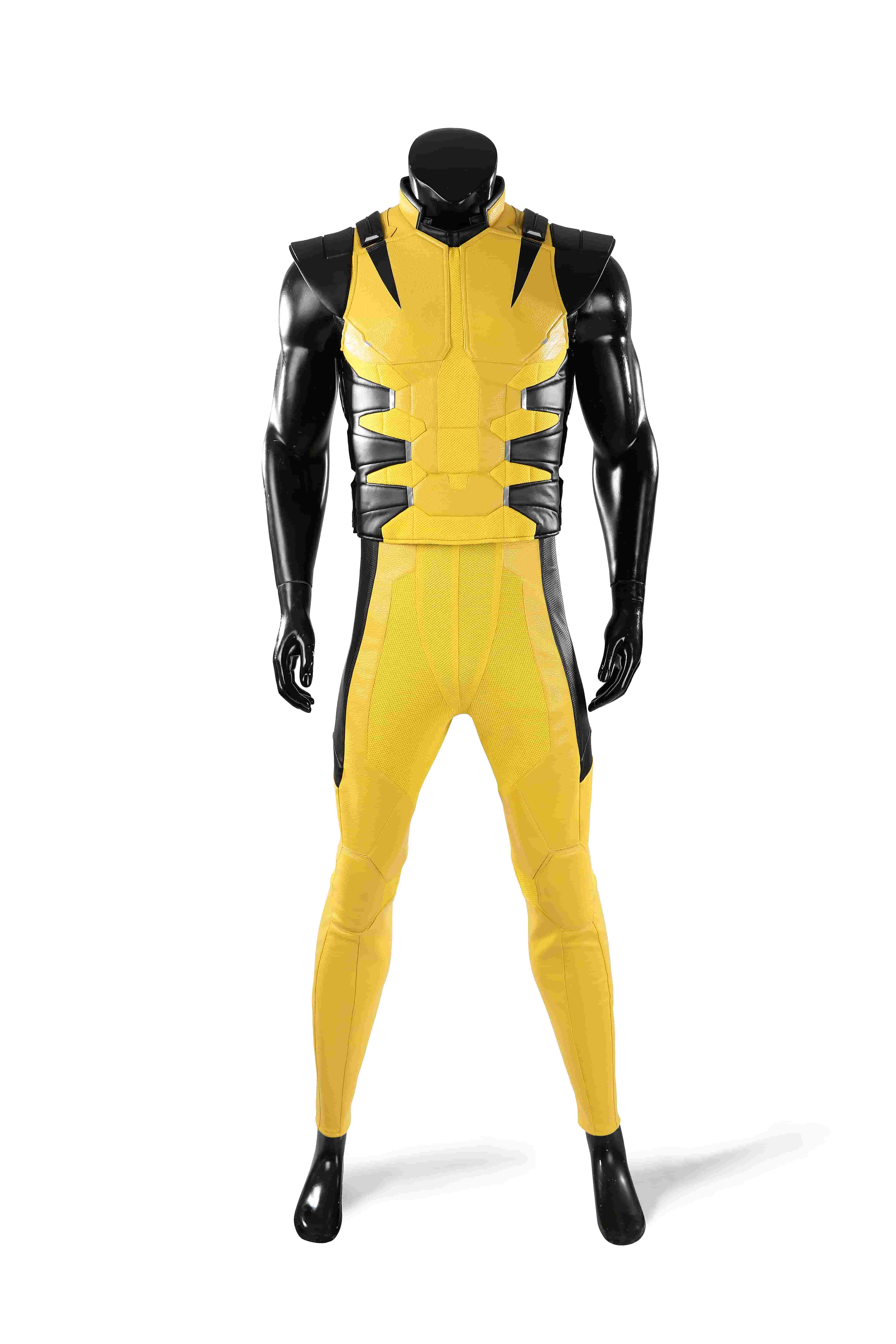 Marvel Wolverine Classic Yellow Suit Full Set Cosplay Costume, X-Men Superhero Outfit for Men - Halloweez