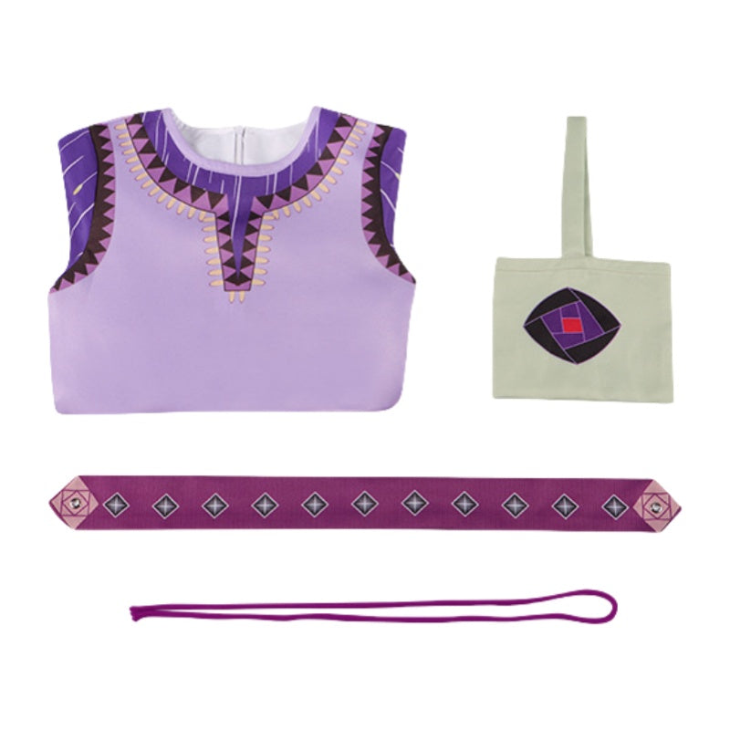 Wish Asha Princess Stage Performance Costume Children's Dress Halloween Cosplay Outfit - Halloweez