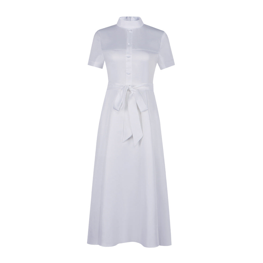 Shiori Oumi Cosplay Costume - The Girl I Want to Eat is Not Human Anime White Long Dress Stage Performance Outfit - Halloweez