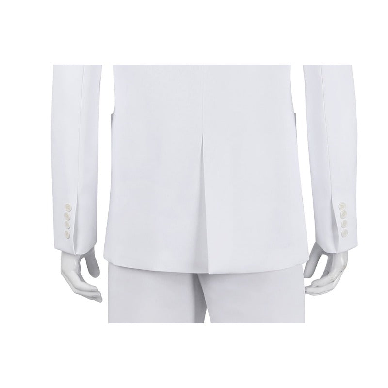 Halloweez Joker 2 Arthur Fleck White Cosplay Costume Full Set - Suit, Shirt, Vest, Pants, Tie