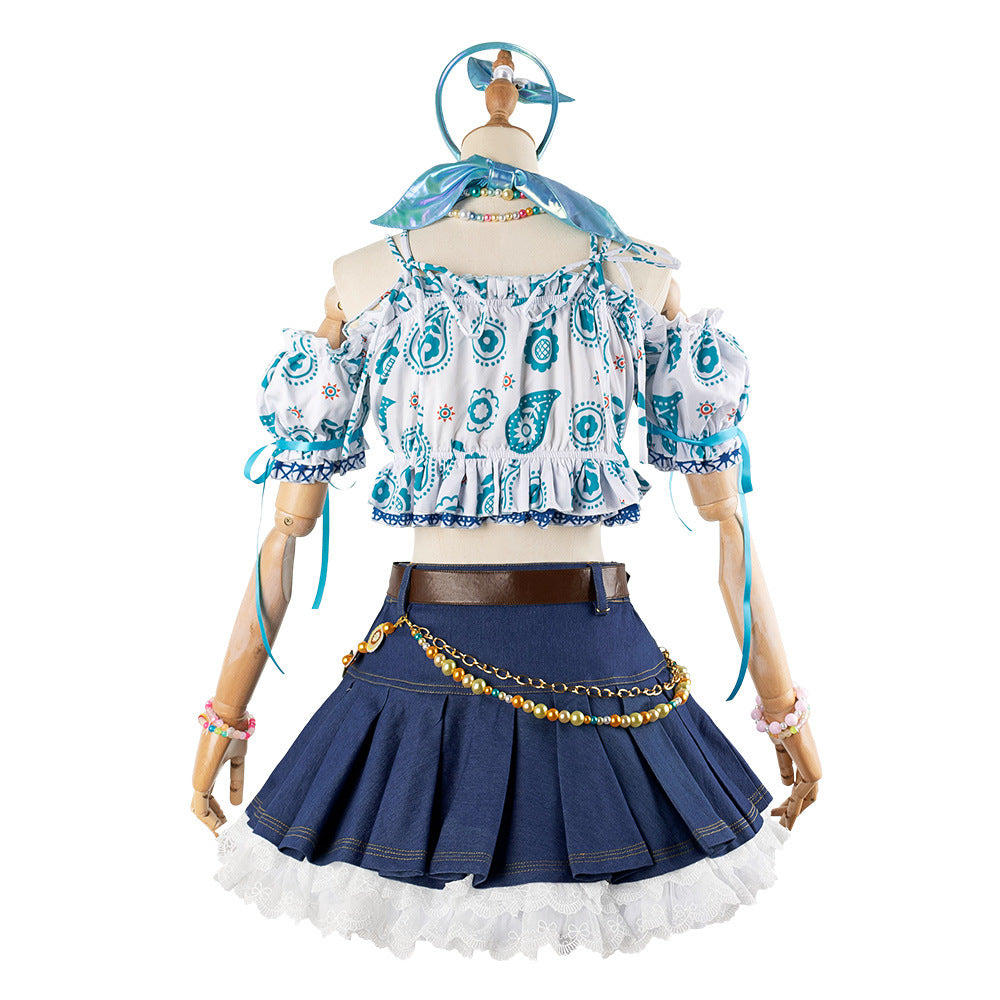 LoveLive Nijigasaki High School Idol Club Rurino Osawa Megumi Fujishima Summer Girl Outfit Cosplay Costume - Halloweez