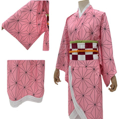 Official Nezuko Kamado Demon Slayer Corps Uniform Kimono Cosplay Costume