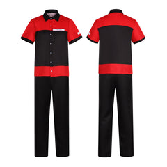 Horror Game Manny's Hamburger Shop Staff Cosplay Costume Brian Employee Uniform Halloween Performance