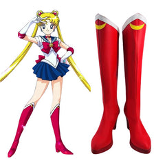 Sailor Moon Cosplay Shoes for Comic Convention - Usagi Tsukino 2D Style - Halloweez