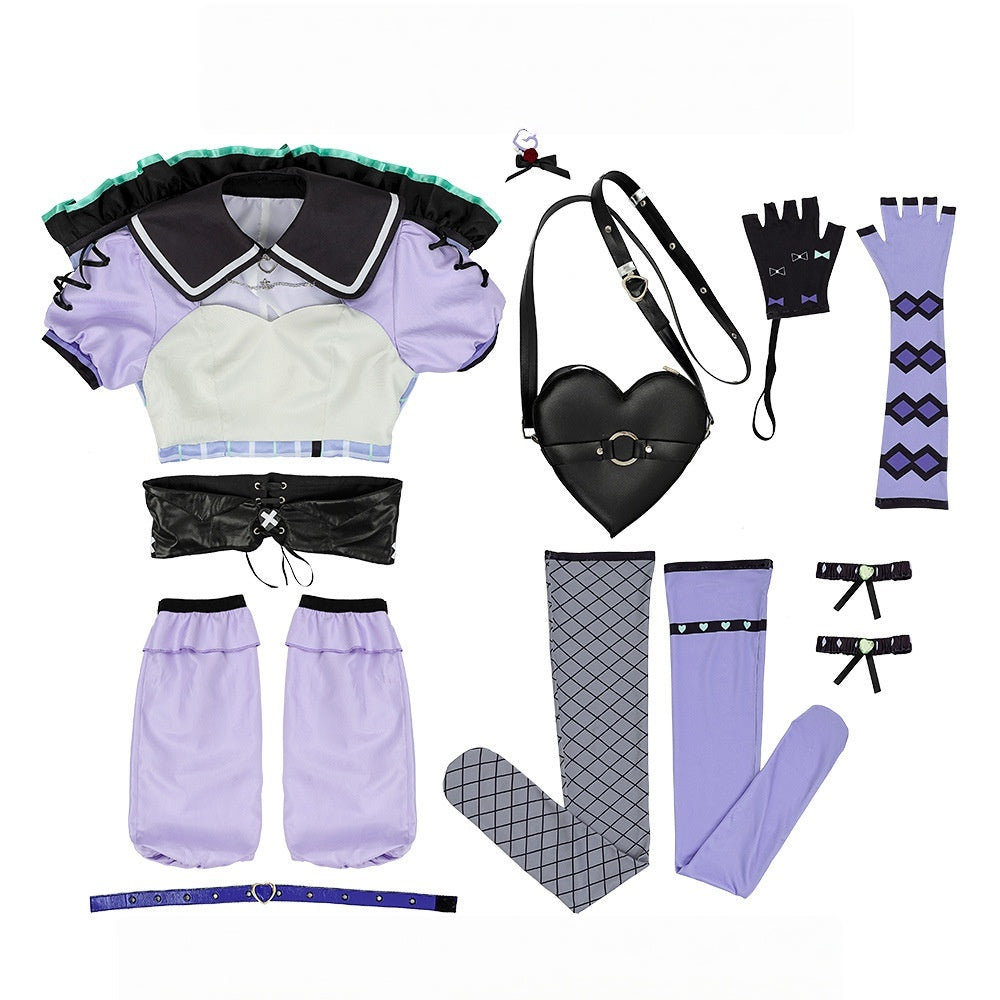 Project Sekai Asahina Mafuyu Cosplay Costume Summer Short Skirt Cute Outfit - Halloweez